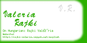 valeria rajki business card